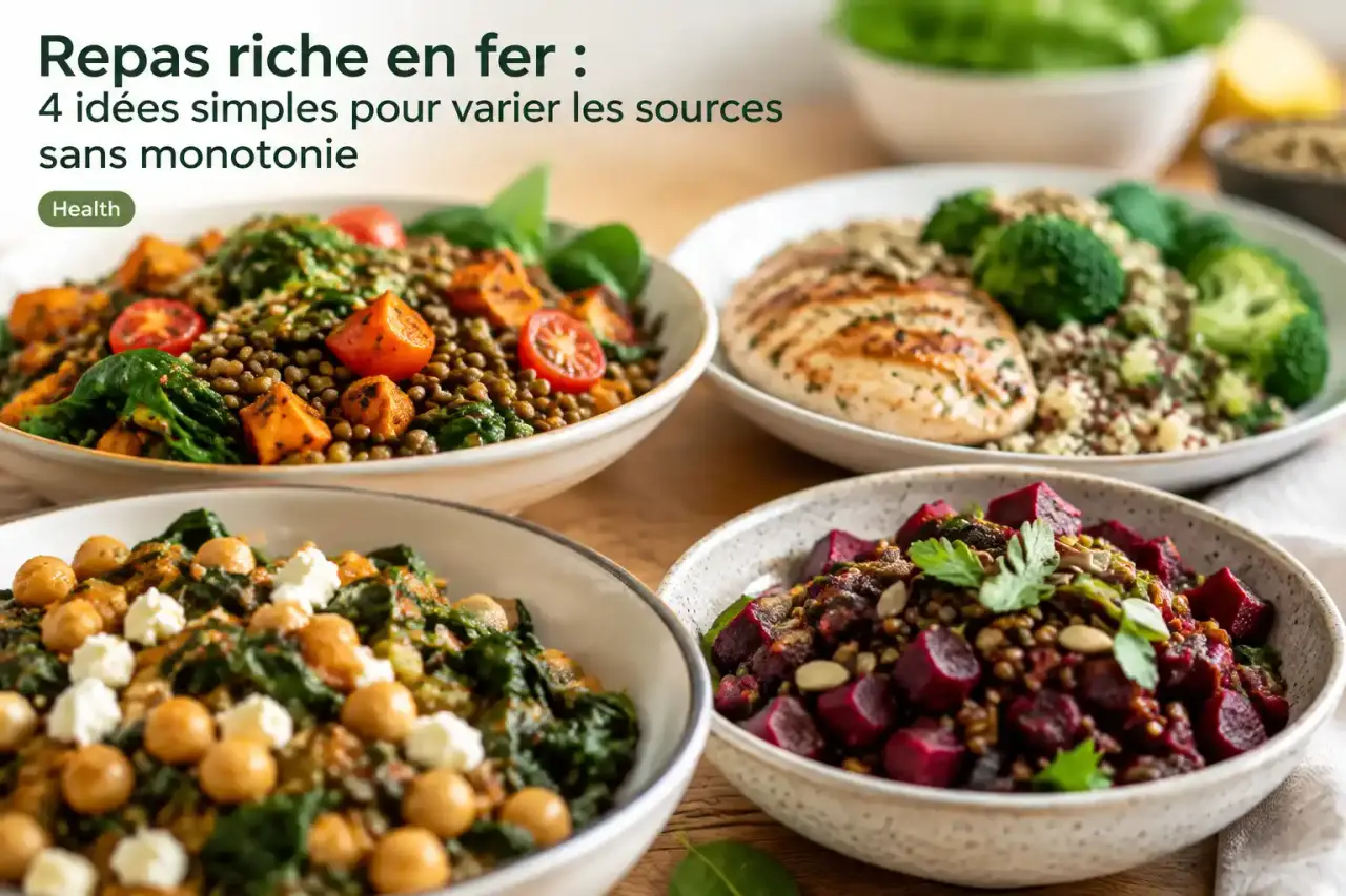 Repas riche en fer : 4 idées simples pour varier les sources sans monotonie