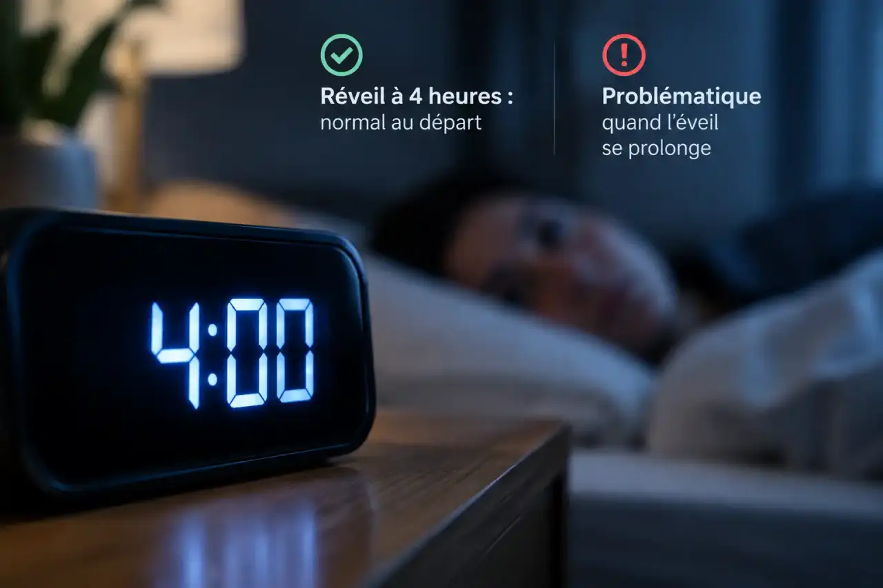 Réveil à 4 heures : normal au départ, problématique quand l’éveil se prolonge