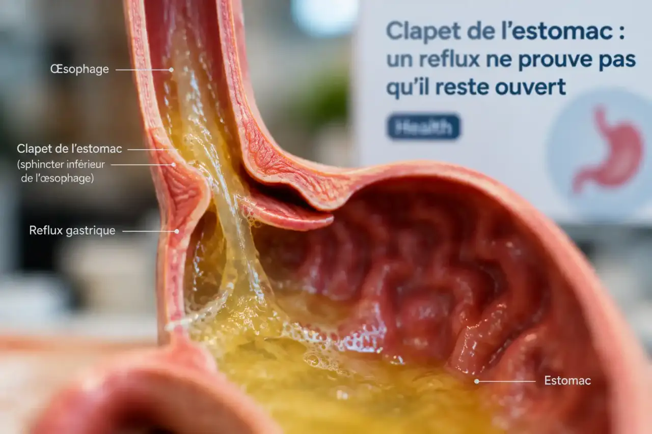 Clapet de l’estomac : un reflux ne prouve pas qu’il reste ouvert