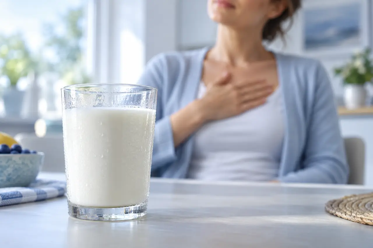 Lait et reflux gastrique : un soulagement parfois bref, selon votre tolérance