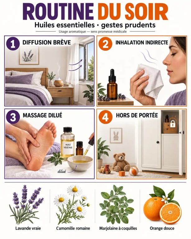 Huile essentielle sommeil : modes d'utilisation et précautions pour une routine du coucher