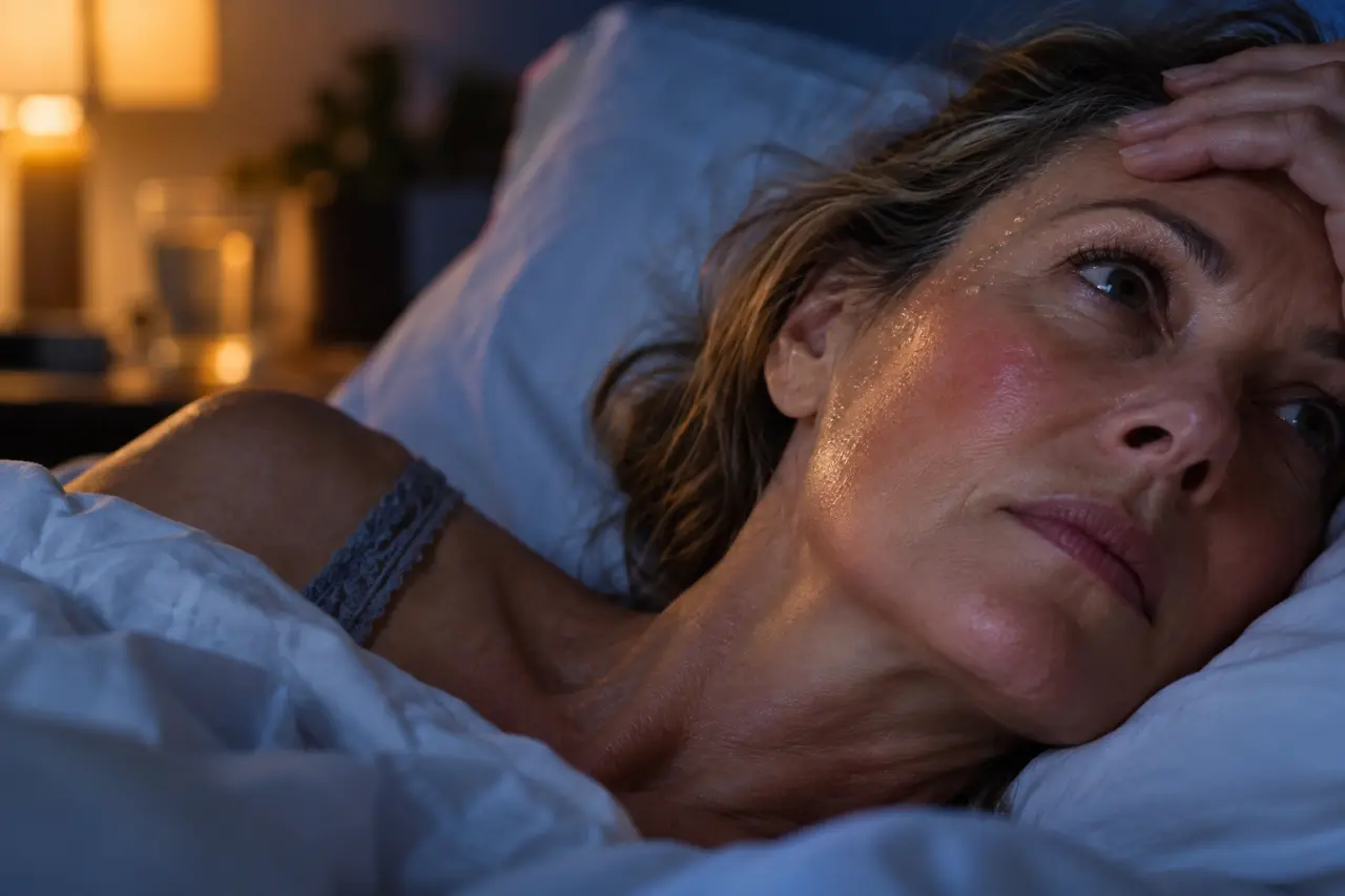 Ménopause et insomnie : jusqu'à 81 % des femmes avec des bouffées de chaleur intenses en souffrent